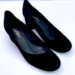 Audley London Womens Shoes Black Suede upper, leather lining Size 36.5 US 5.5